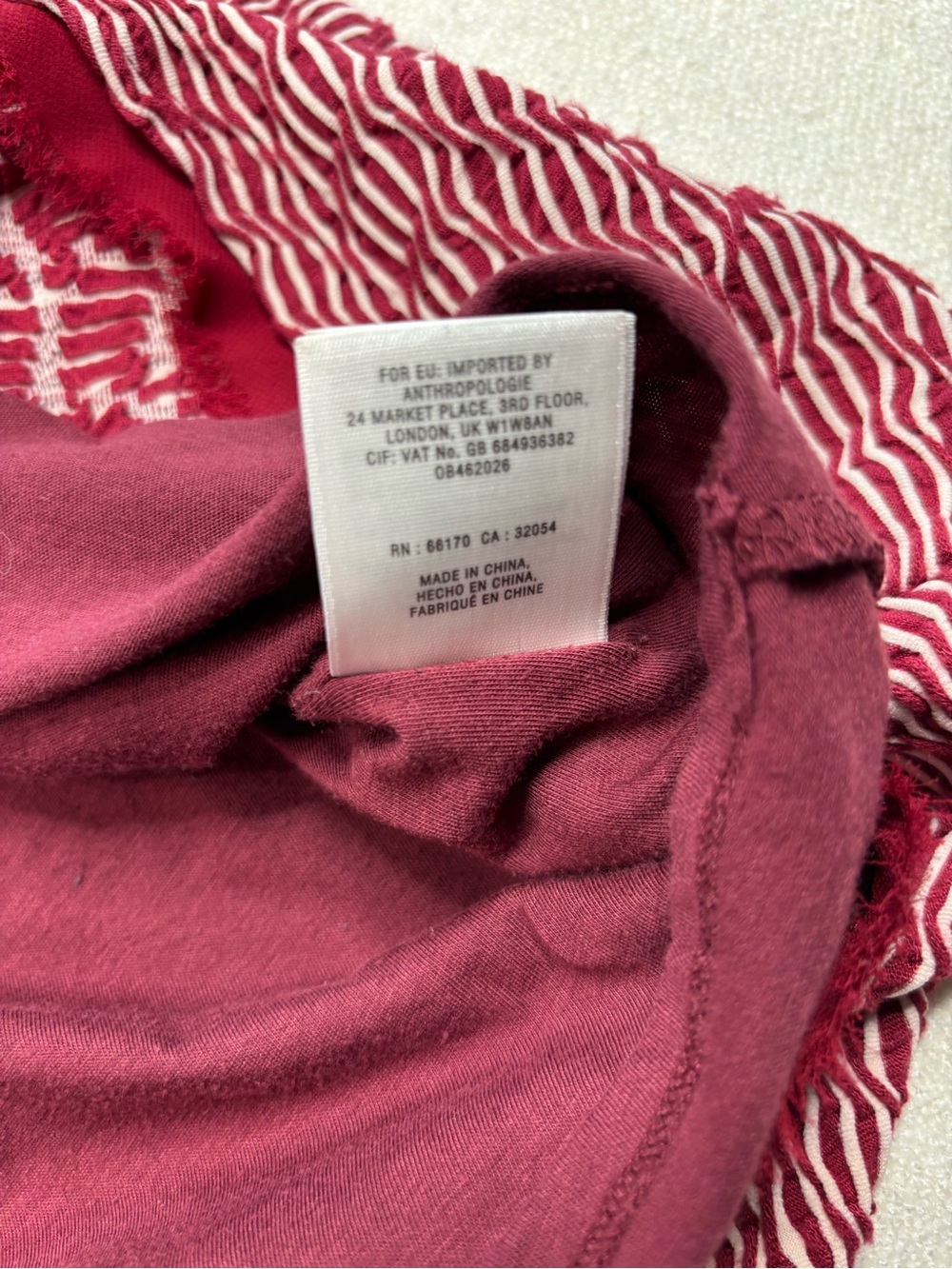 Maeve Anthropologie Dress Small Red White Textured Short Sleeve A-Line Dress - Picture 4 of 8